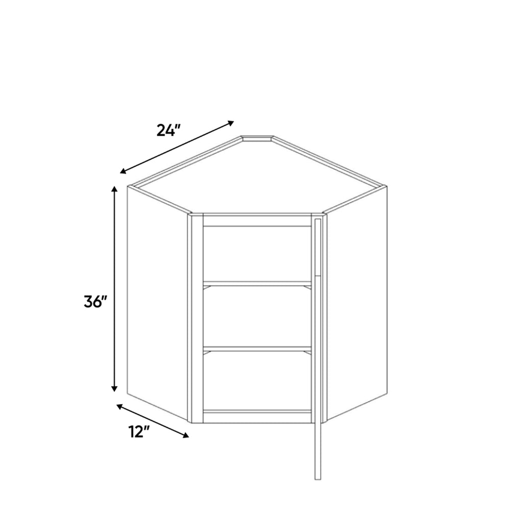Liberty Shaker Espresso - 24 Inch Diagonal Corner Wall Cabinet - 24