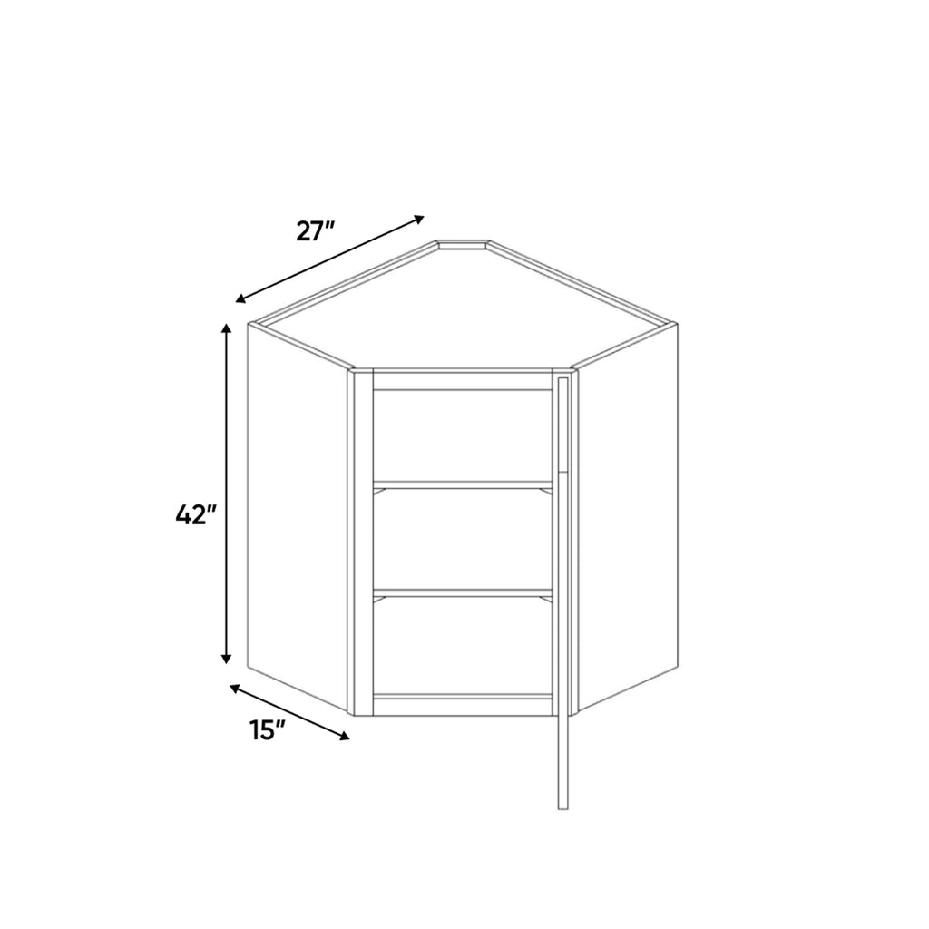 Atlas Blanco - 27 Inch Diagonal Corner Wall Cabinet - 27
