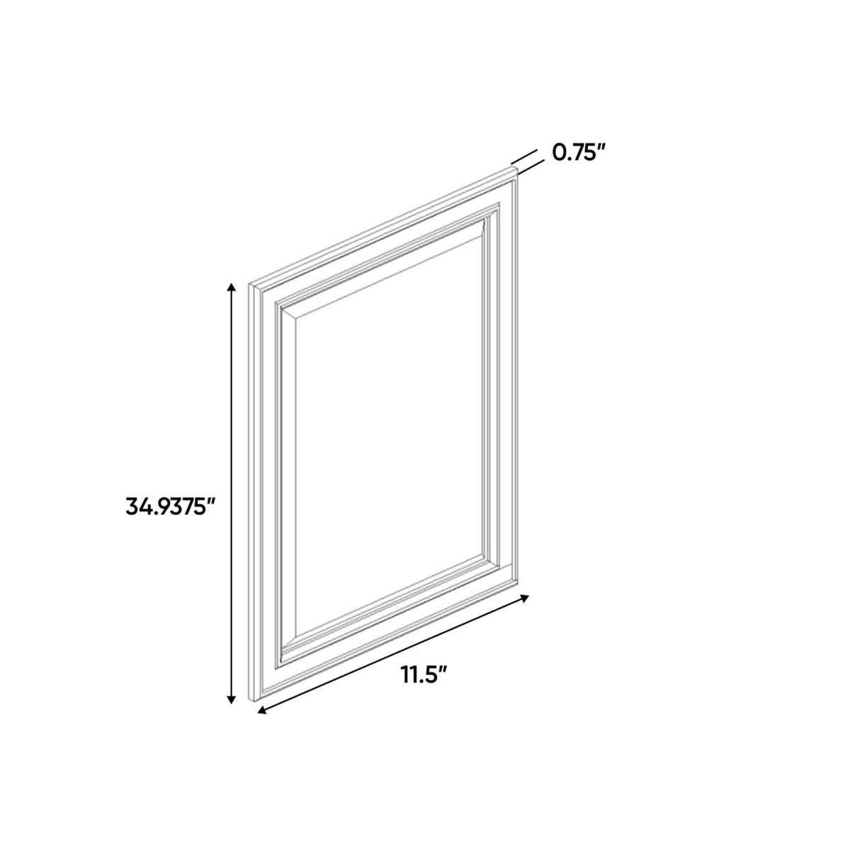 Portland Chestnut - 11.5 Inch Decorative End Panel Doors Accessories - 11.5" Width x 34.9375" Height x .75" Depth