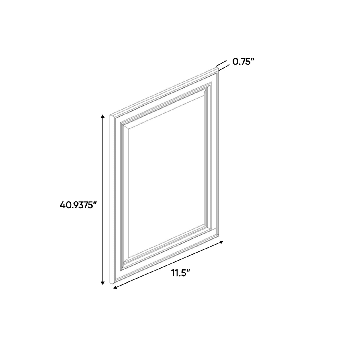 Windsor Ashen - 11.5 Inch Decorative End Panel Doors Accessories - 11.5" Width x 40.9375" Height x .75" Depth