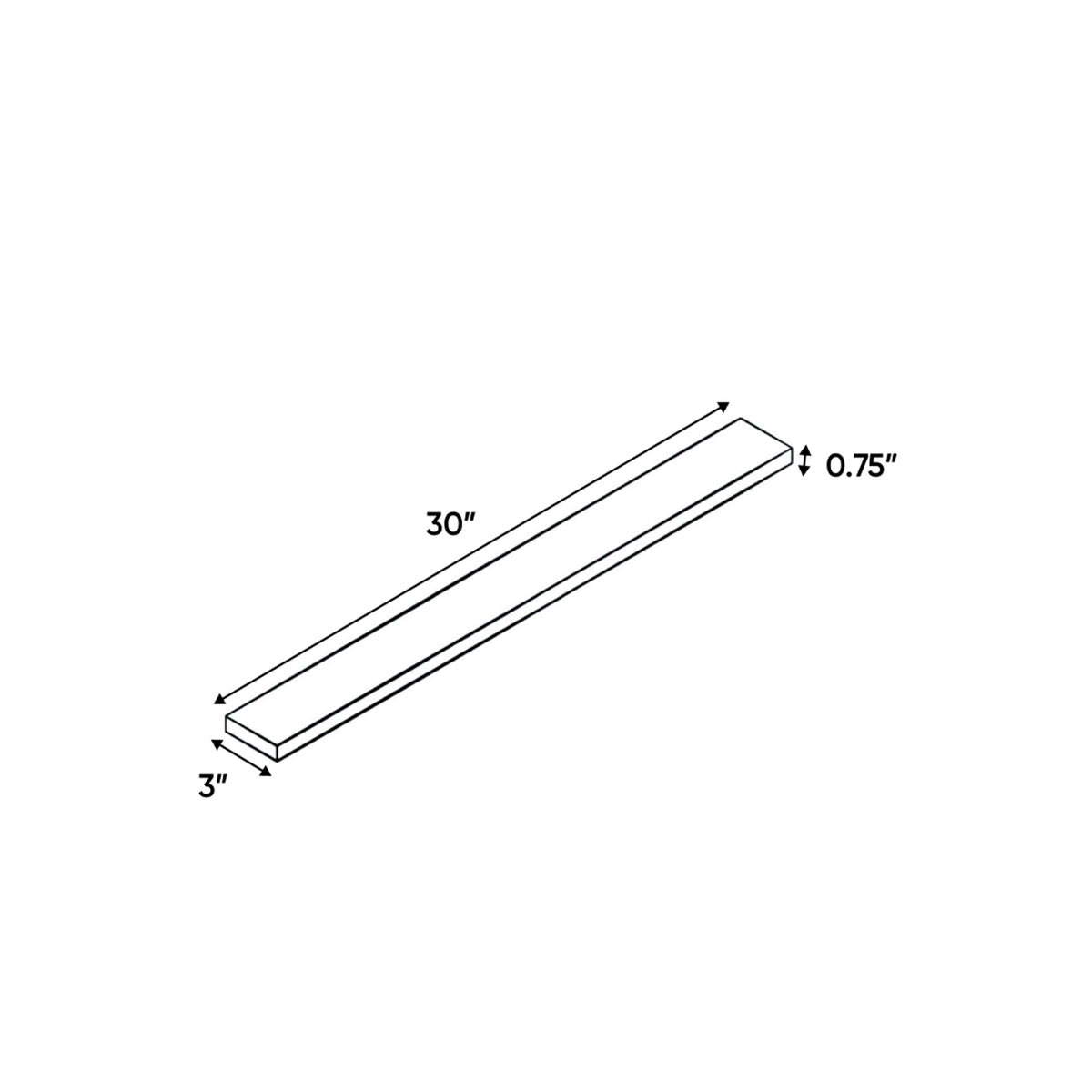 Sonoma White - 3 Inch Wall Fillers Accessories - 3" Width x 30" Height x .75" Depth
