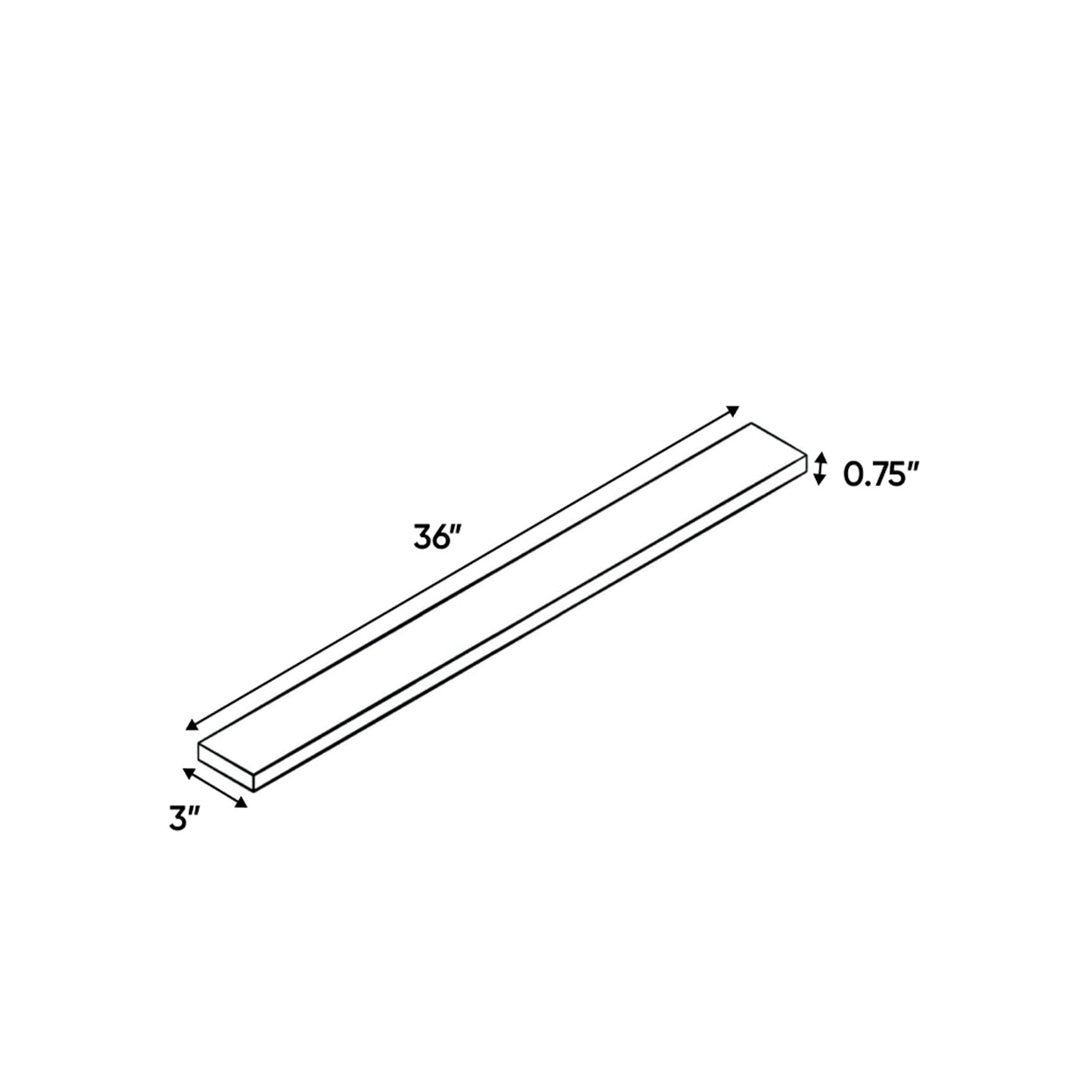Liberty Shaker Rift - 3 Inch Wall Fillers Accessories - 3" Width x 36" Height x .75" Depth