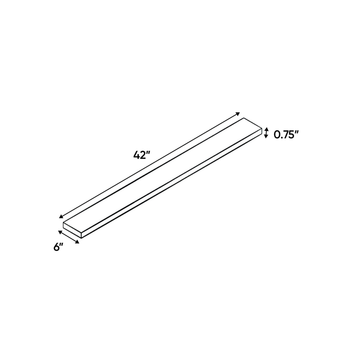 Liberty Shaker Rift - 6 Inch Wall Fillers Accessories - 6" Width x 42" Height x .75" Depth