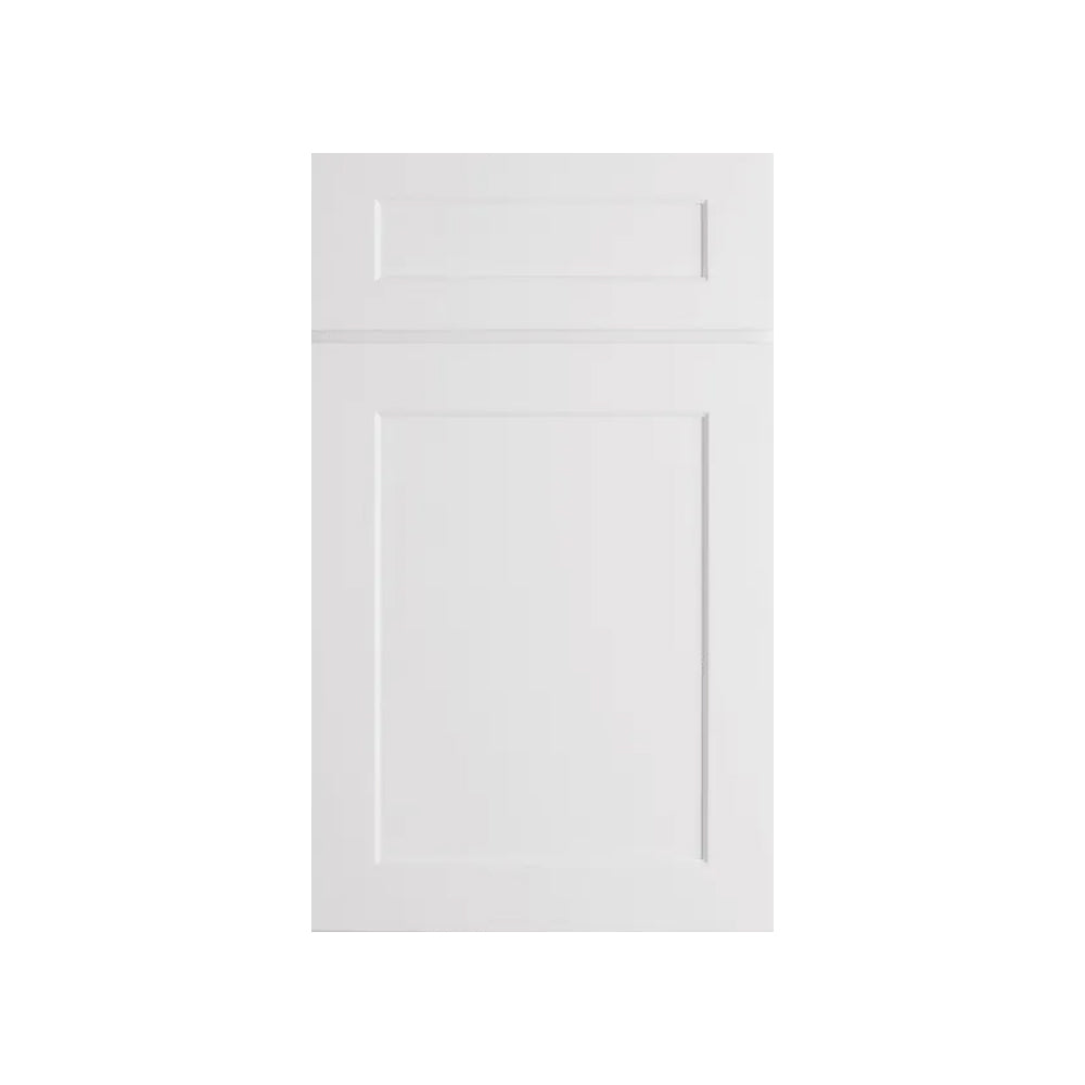 Liberty Shaker White - 27 Inch Diagonal Corner Glass Door Wall Cabinet - 27" Width x 36" Height x 15" Depth