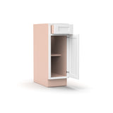 Liberty Shaker White - 12 Inch Single Door Base Cabinet - 12" Width x 34.5" Height x 24" Depth