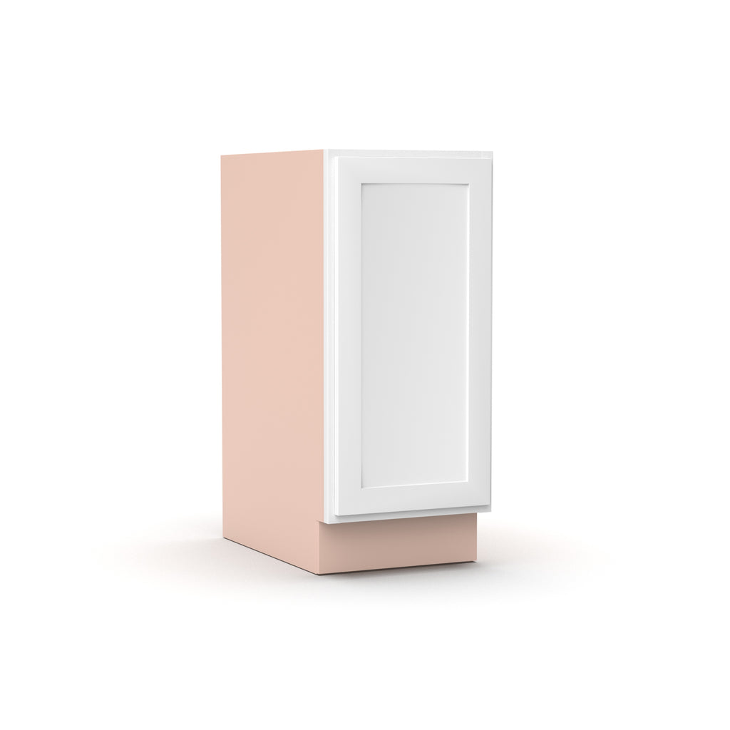 Liberty Shaker White - 15 Inch Full Height Single Door Base Cabinet - 15