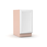 Liberty Shaker White - 21 Inch Full Height Single Door Base Cabinet - 21" Width x 34.5" Height x 24" Depth