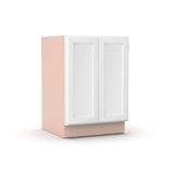 Liberty Shaker White - 24 Inch Full Height Double Door Base Cabinet - 24" Width x 34.5" Height x 24" Depth
