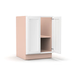 Liberty Shaker White - 24 Inch Full Height Double Door Base Cabinet - 24" Width x 34.5" Height x 24" Depth