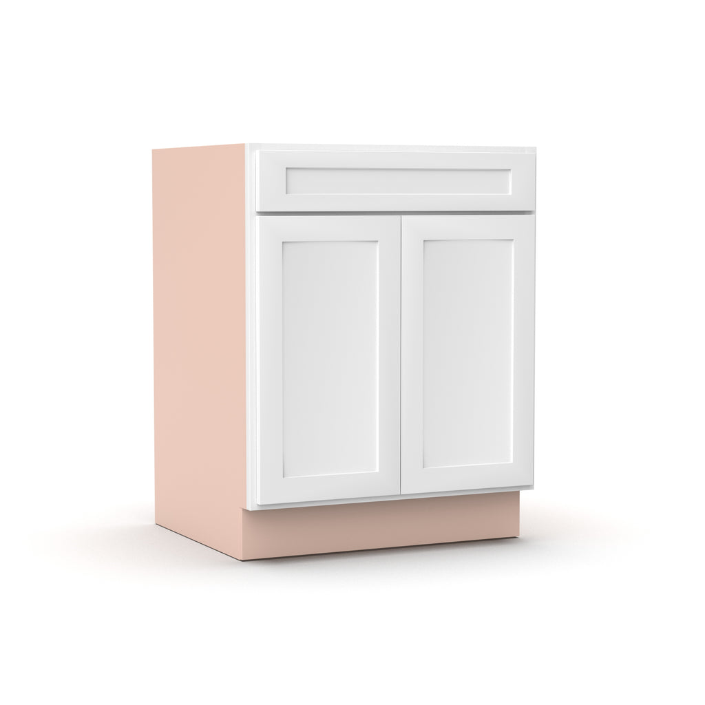 Liberty Shaker White - 27 Inch Double Door Base Cabinet - 27