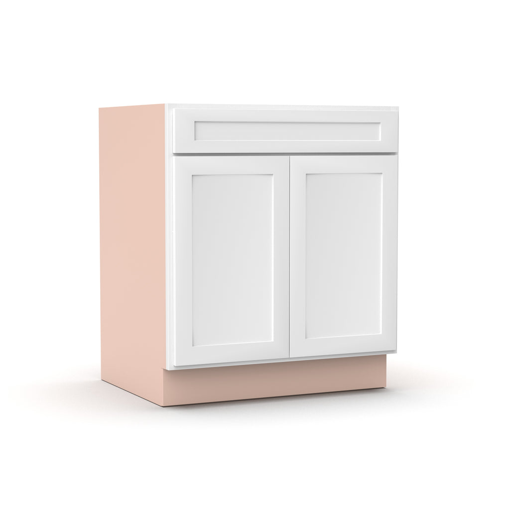 Liberty Shaker White - 30 Inch Double Door Base Cabinet - 30