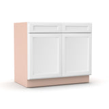 Liberty Shaker White - 39 Inch Double Door Base Cabinet - 39" Width x 34.5" Height x 24" Depth