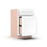 Liberty Shaker White - 18 Inch Waste Basket Base Cabinet - 18" Width x 34.5" Height x 24" Depth