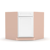 Liberty Shaker White - 36 Inch Diagnonal Corner Sink Base Cabinet - 36" Width x 34.5" Height x 24" Depth