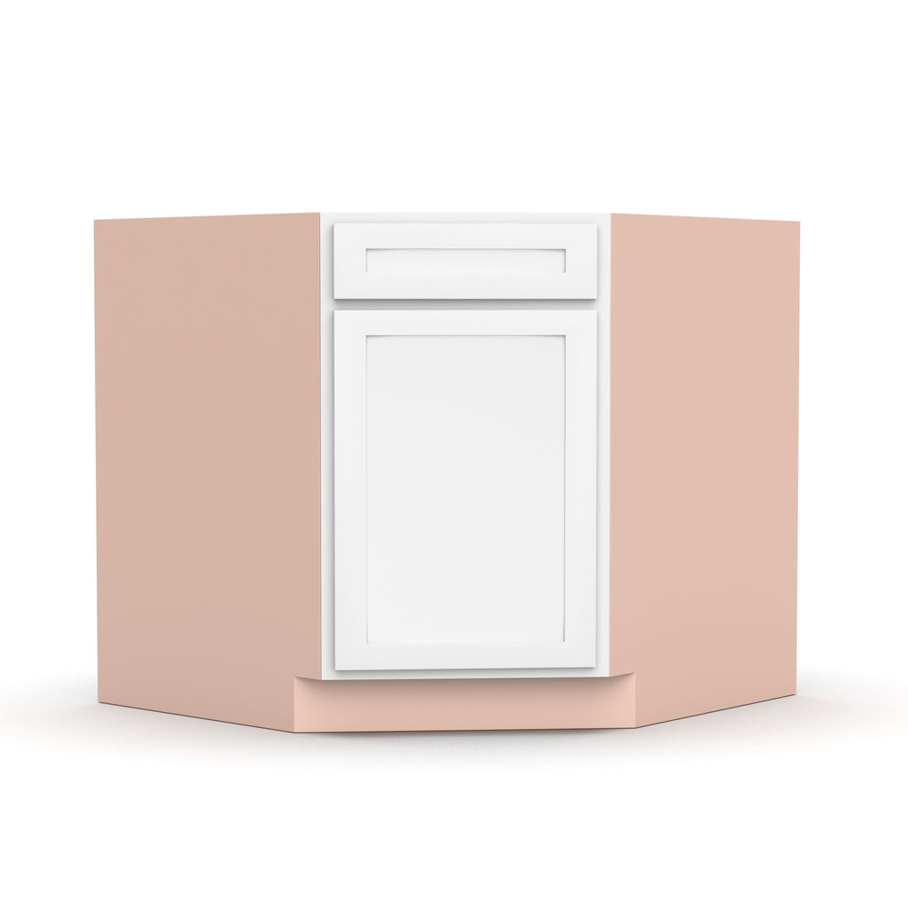 Liberty Shaker White - 36 Inch Diagnonal Corner Sink Base Cabinet - 36