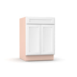 Liberty Shaker White - 24 Inch Sink Base Cabinet - 24" Width x 34.5" Height x 24" Depth