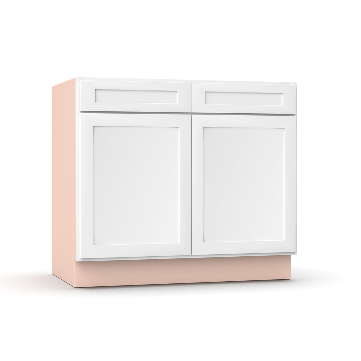 Liberty Shaker White - 39 Inch Sink Base Cabinet - 39" Width x 34.5" Height x 24" Depth