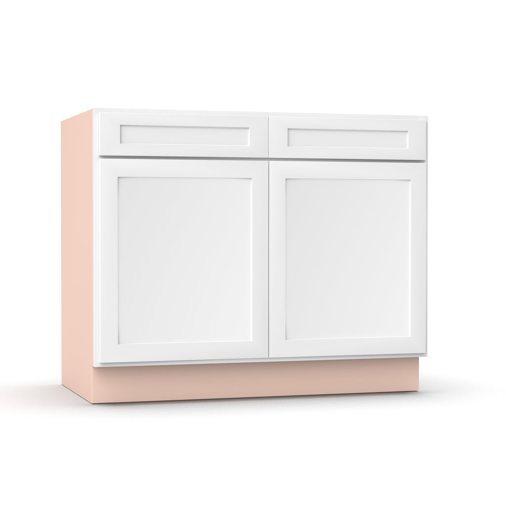Liberty Shaker White - 42 Inch Sink Base Cabinet - 42