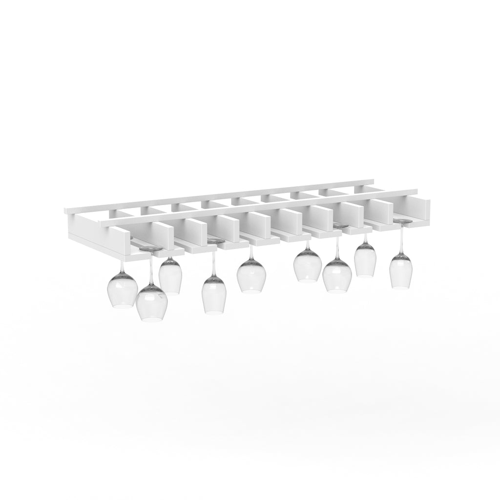 Liberty Shaker White - 28.5 Inch Stem Glass Holder Wall Cabinet - 28.5