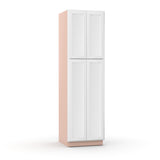 Liberty Shaker White - 24 Inch Double Door Pantry Tall Cabinet - 24" Width x 84" Height x 24" Depth