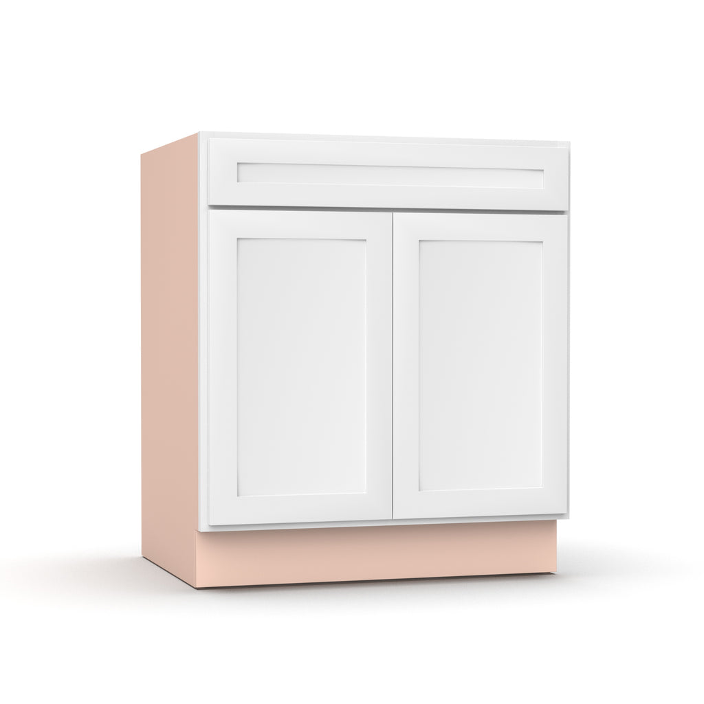 Liberty Shaker White - 30 Inch Vanity Sink Base Cabinet - 30