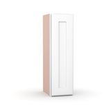 Liberty Shaker White - 9 Inch Height Single Door Wall Cabinet - 9" Width x 30" Height x 12" Depth