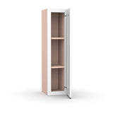 Liberty Shaker White - 9 Inch Height Single Door Wall Cabinet - 09" Width x 36" Height x 12" Depth