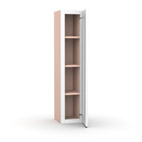 Liberty Shaker White - 9 Inch Height Single Door Wall Cabinet - 09" Width x 42" Height x 12" Depth