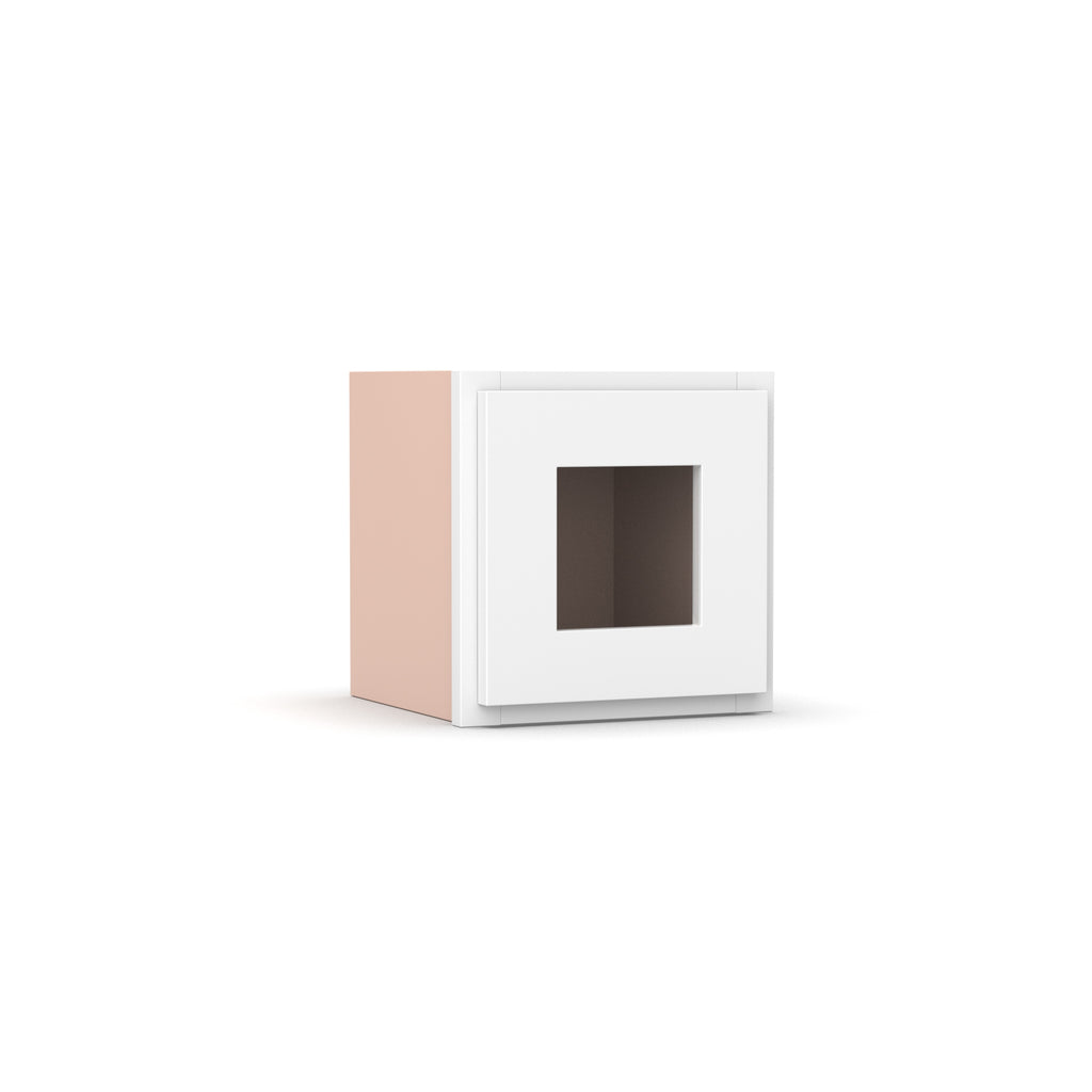 Liberty Shaker White - 12 Inch Single Glass Door Wall Cabinet - 12
