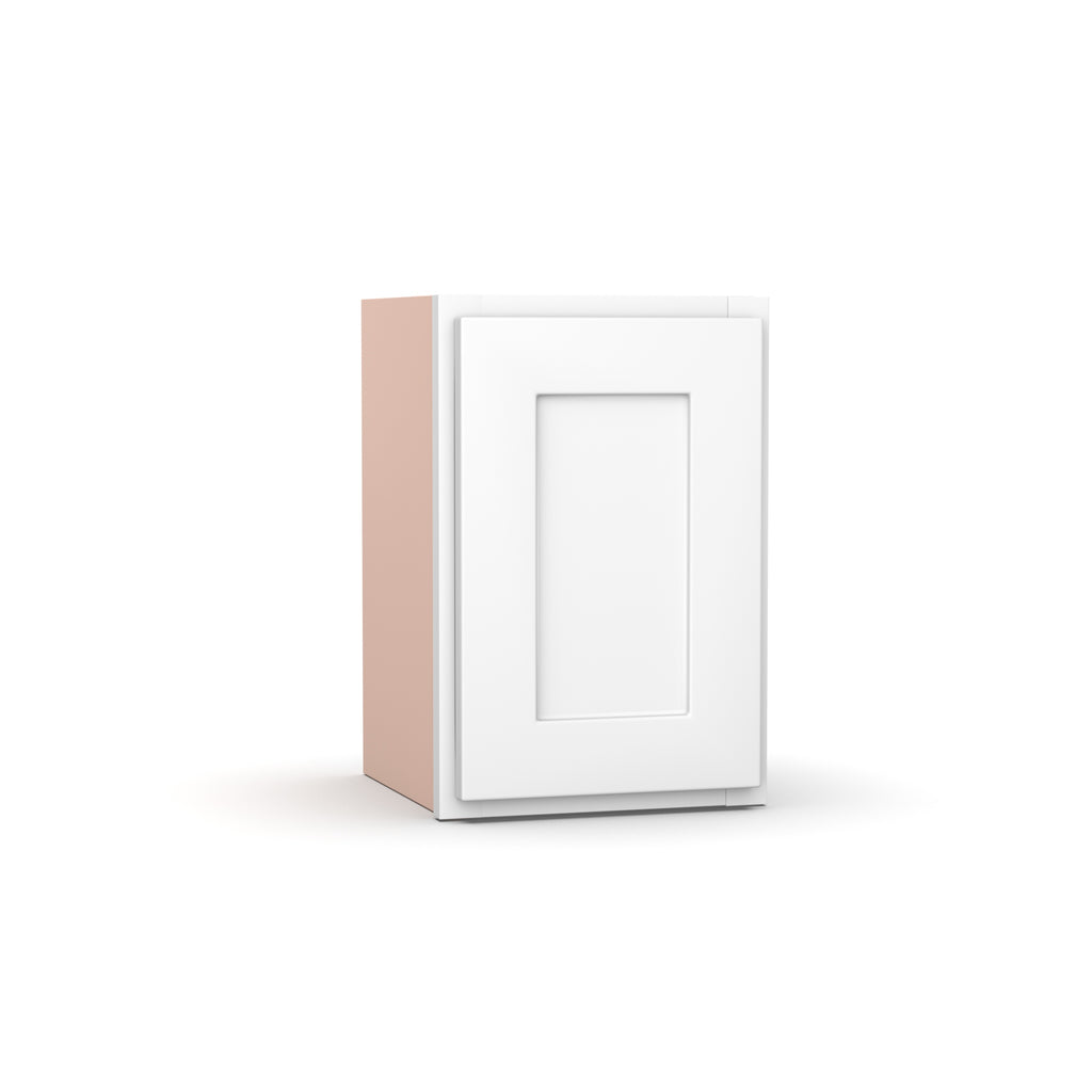 Liberty Shaker White - 12 Inch Height Single Door Wall Cabinet - 12