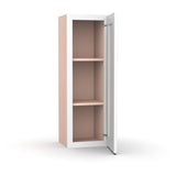 Liberty Shaker White - 12 Inch Height Single Door Wall Cabinet - 12" Width x 36" Height x 12" Depth