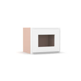 Liberty Shaker White - 15 Inch Single Glass Door Wall Cabinet - 15" Width x 12" Height x 12" Depth