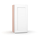 Liberty Shaker White - 15 Inch Height Single Door Wall Cabinet - 15" Width x 30" Height x 12" Depth