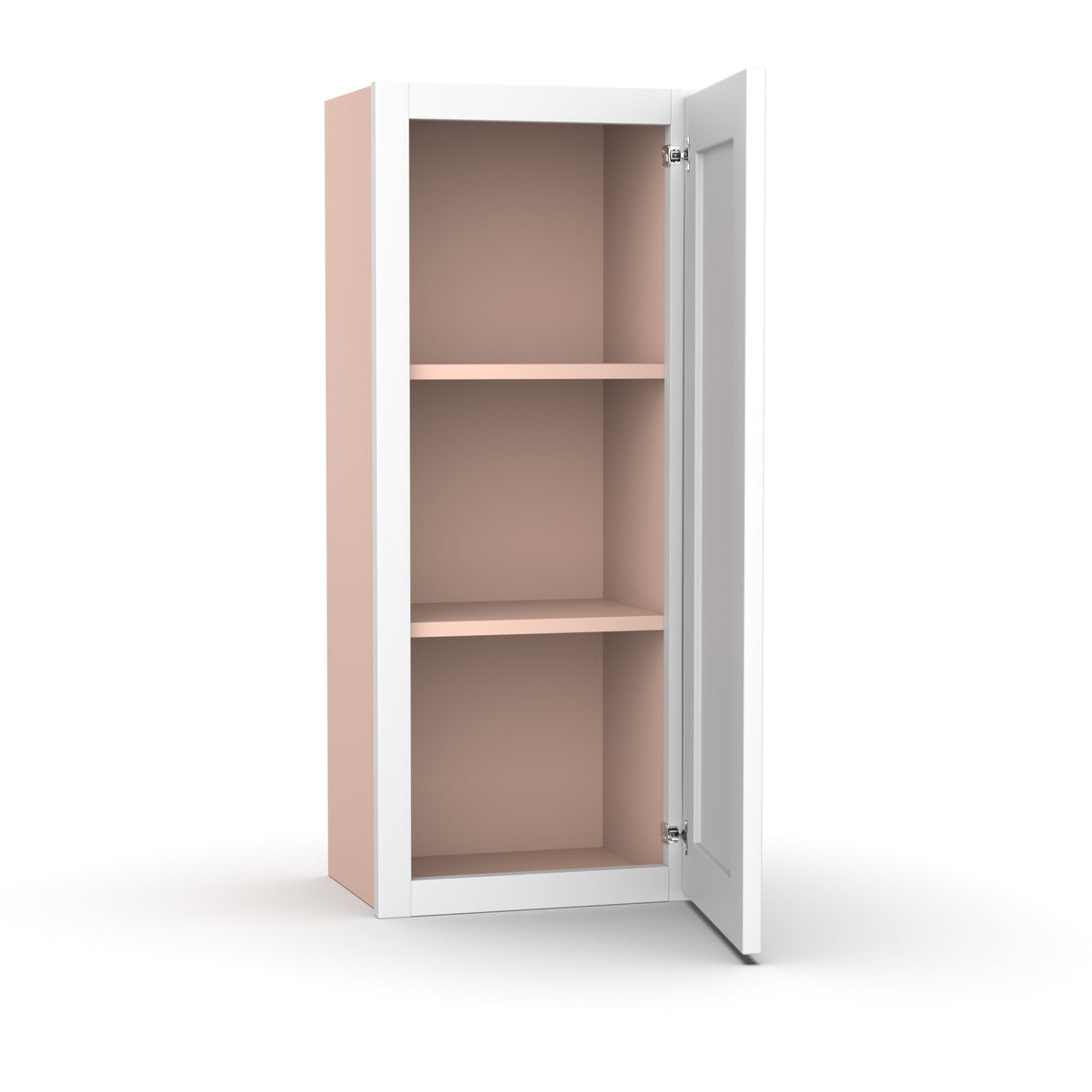 Liberty Shaker White - 15 Inch Height Single Door Wall Cabinet - 15" Width x 36" Height x 12" Depth