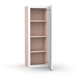 Liberty Shaker White - 15 Inch Height Single Door Wall Cabinet - 15" Width x 42" Height x 12" Depth