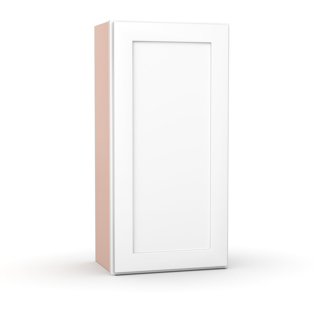 Liberty Shaker White - 18 Inch Height Single Door Wall Cabinet - 18