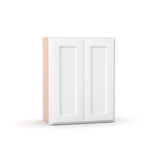 Liberty Shaker White - 24 Inch Height Double Door Wall Cabinet - 24" Width x 30" Height x 12" Depth