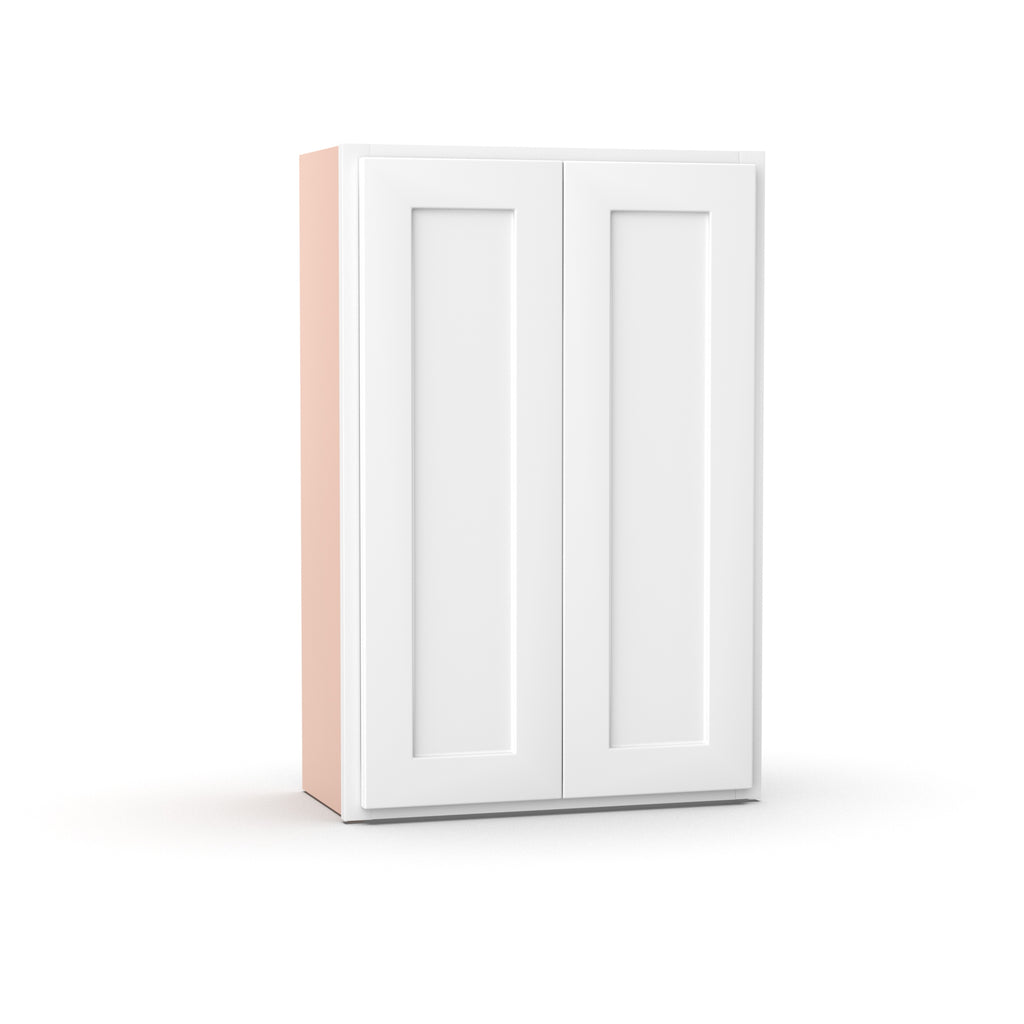 Liberty Shaker White - 24 Inch Height Double Door Wall Cabinet - 24