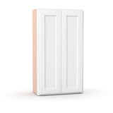 Liberty Shaker White - 24 Inch Height Double Door Wall Cabinet - 24" Width x 42" Height x 12" Depth