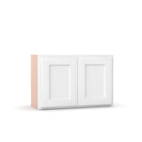 Liberty Shaker White - 27 Inch Height Double Door Wall Cabinet - 27" Width x 18" Height x 12" Depth