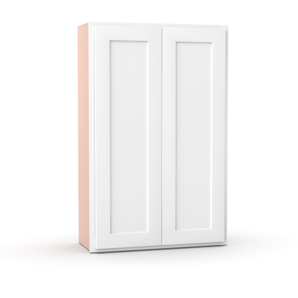 Liberty Shaker White - 27 Inch Height Double Door Wall Cabinet - 27