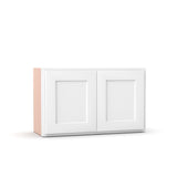 Liberty Shaker White - 30 Inch Height Double Door Wall Cabinet - 30" Width x 18" Height x 12" Depth