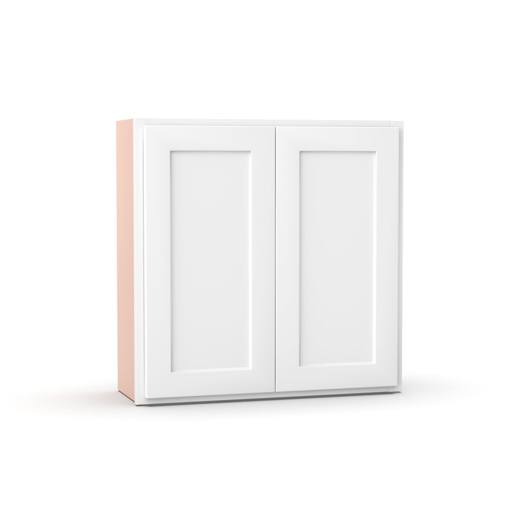 Liberty Shaker White - 30 Inch Height Double Door Wall Cabinet - 30