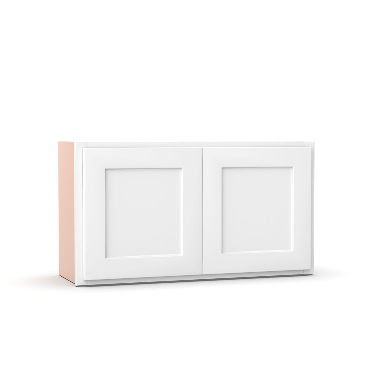 Liberty Shaker White - 33 Inch Height Double Door Wall Cabinet - 33" Width x 18" Height x 12" Depth