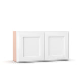 Liberty Shaker White - 33 Inch Height Double Door Wall Cabinet - 33" Width x 18" Height x 12" Depth