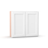 Liberty Shaker White - 33 Inch Height Double Door Wall Cabinet - 33" Width x 30" Height x 12" Depth