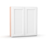 Liberty Shaker White - 33 Inch Height Double Door Wall Cabinet - 33" Width x 36" Height x 12" Depth