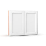 Liberty Shaker White - 36 Inch Height Double Door Wall Cabinet - 36" Width x 30" Height x 12" Depth