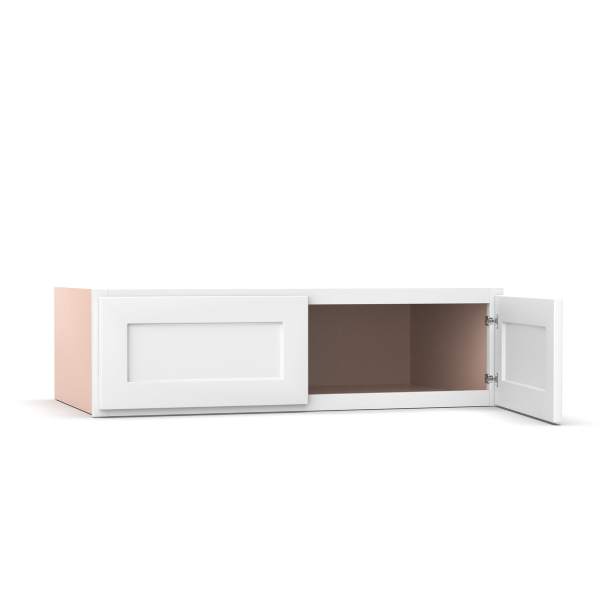 Liberty Shaker White - 42 Inch Deep Double Door Wall Cabinet - 42" Width x 12" Height x 24" Depth