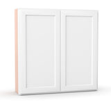 Liberty Shaker White - 42 Inch Height Double Door Wall Cabinet - 42" Width x 42" Height x 12" Depth